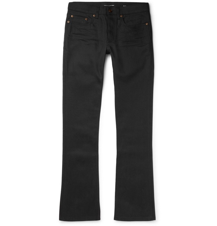 Photo: Saint Laurent - Slim-Fit Flared Stretch-Denim Jeans - Men - Black