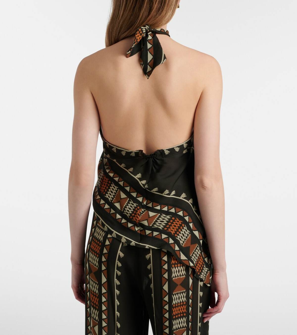 Johanna Ortiz Ancestral printed silk georgette top