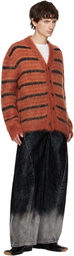 Marni Black Flocked Denim Twisted Jeans
