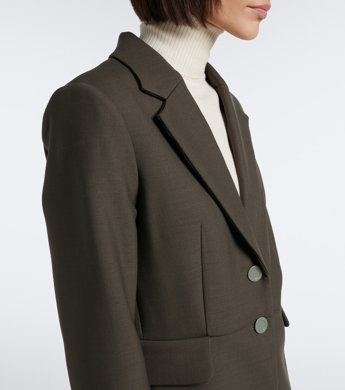 Proenza Schouler Maera ruffled wool-blend blazer