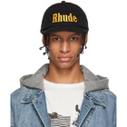 Rhude Black Corduroy Logo Cap