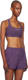 District Vision Purple Twin Layer Medium Support Sport Bra