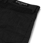 Balmain - Slim-Fit Cotton-Blend Cargo Trousers - Men - Black