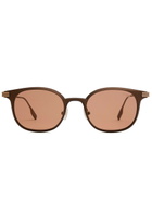 Zegna Round-frame Sunglasses - Brown Brown - One Size