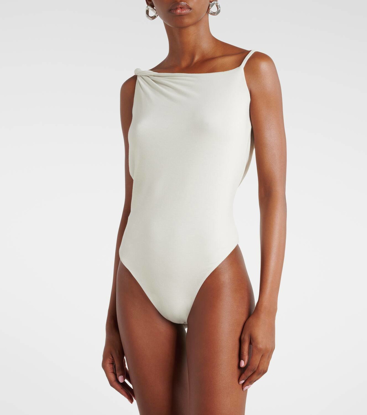 Entire Studios Torbid asymmetric jersey bodysuit