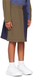 Wynken Kids Khaki & Navy Horizon Skirt