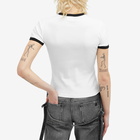 Courreges Women's Courrèges Reedition Contrast T-Shirt in Heritage White/Black
