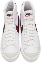 Nike White & Red Blazer Mid '77 Vintage Sneakers