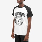 Valentino Men's Crest T-Shirt in White/Black