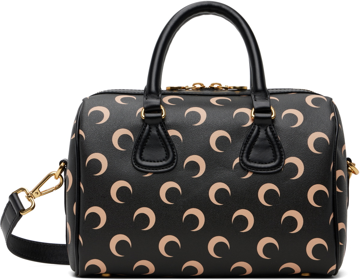 Marine Serre Black Moon Canvas Strike Bag