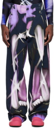 Gerrit Jacob Purple Printed Jeans