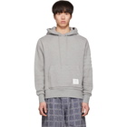 Thom Browne Grey Chunky Honeycomb Pique 4-Bar Hoodie