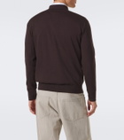 Eleventy Cotton and cashmere polo sweater
