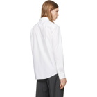 Hugo White Stretch-Cotton Canvas Slim-Fit Shirt