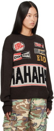 ERL Brown 'HAHAHAH' Sweater