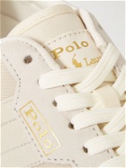 Polo Ralph Lauren - Court Vulc Leather, Suede and Canvas Sneakers - Neutrals