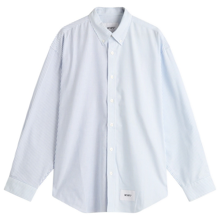 Photo: WTAPS Men's Coolmax Multi Stripe Oxford Shirt in Blue