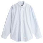 WTAPS Men's Coolmax Multi Stripe Oxford Shirt in Blue