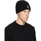 Stone Island Black N100012 Light RWS Geelong Wool Beanie