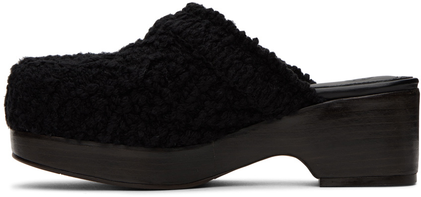 Recto Black Bohemian Clogs
