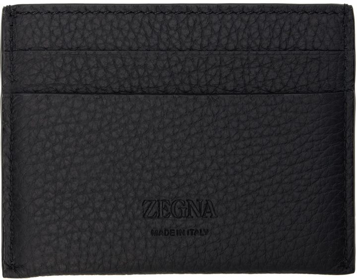 Photo: ZEGNA Black Simple Card Holder