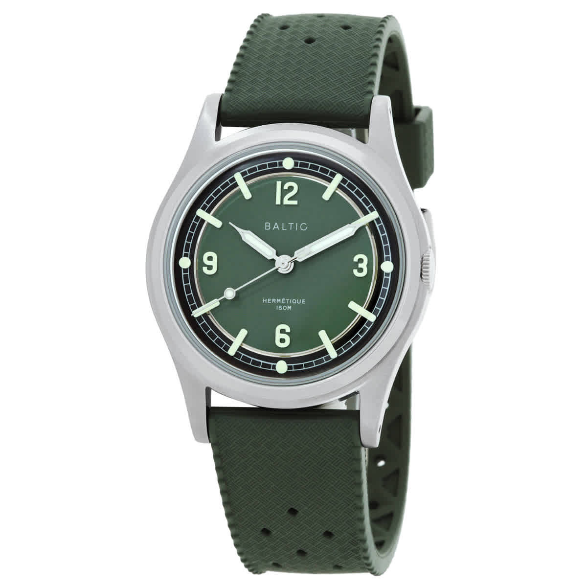 Baltic Hermetique Automatic Green Dial Mens Watch HERMGREEN