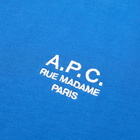 A.P.C. Men's Raymond Logo T-Shirt in Royal Blue