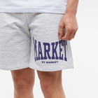 MARKET Men's Persistent Logo Sweat Short in Ash Grey