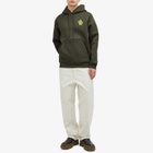 Moncler Men's Badge Logo Hoodie in Green