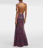 Rotate Birger Christensen Sequined halterneck maxi dress