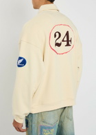 Nahmias Embroidered Cotton Polo Sweatshirt Off White