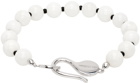Numbering White Mother-Of-Pearl Beads Bracelet
