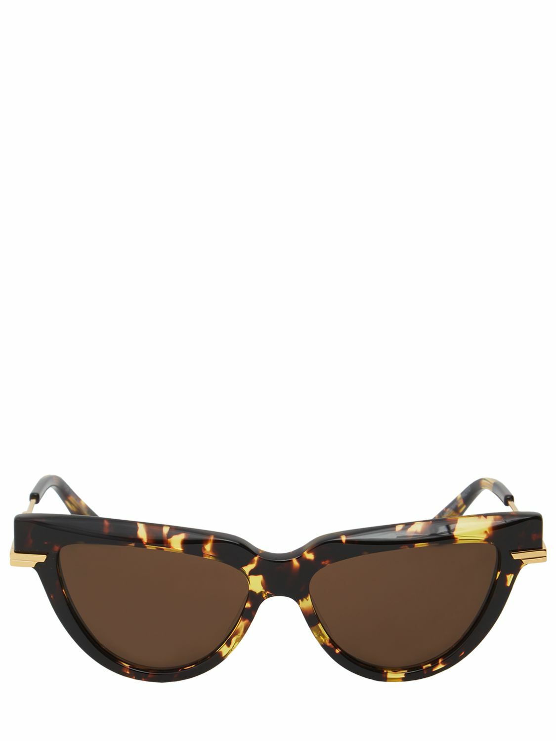Bottega Veneta Women's Angle Acetate Sunglasses Brown
