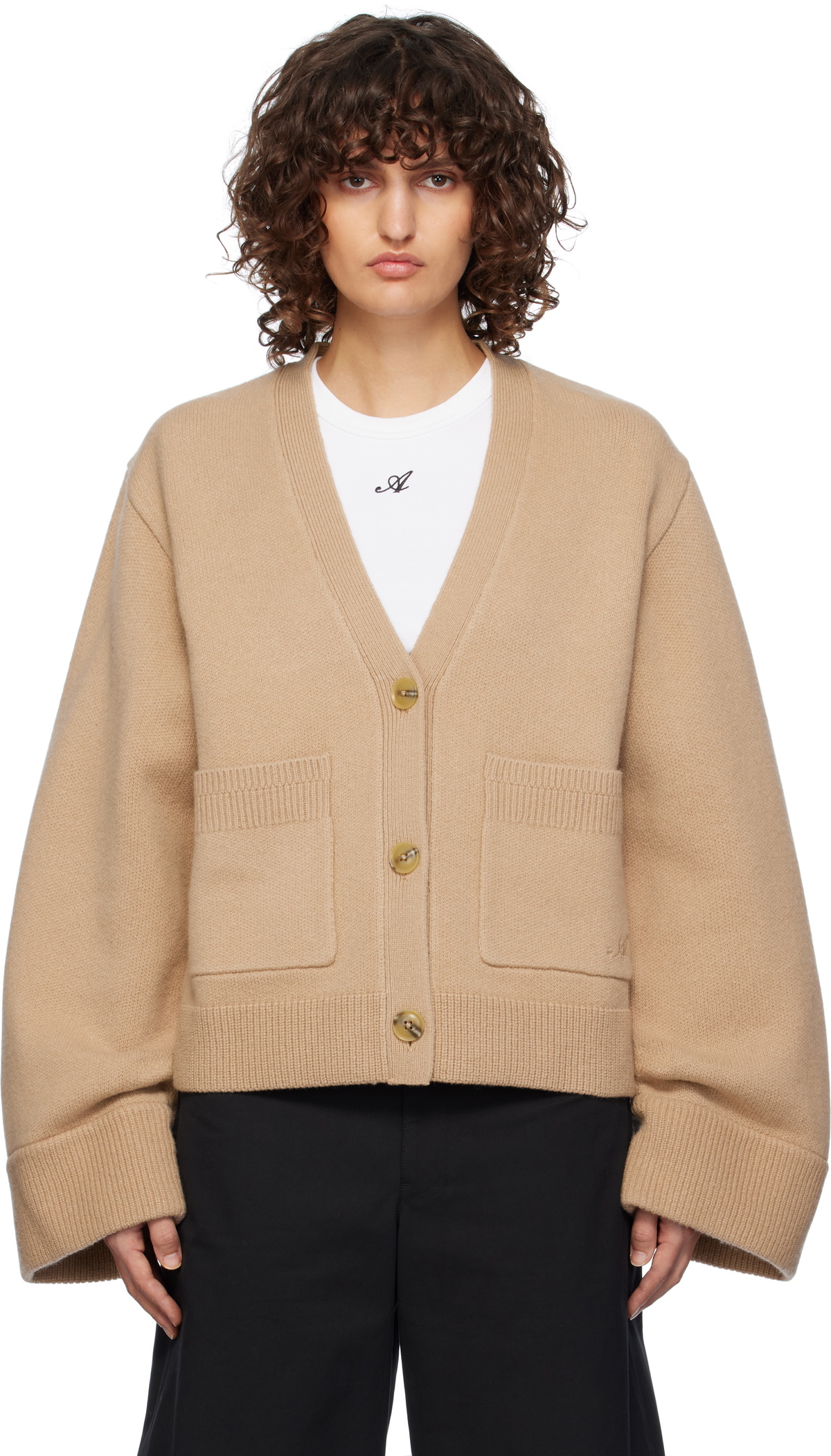 Axel Arigato Beige Memory Relaxed Cardigan