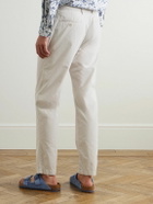 Hartford - Tyron Straight-Leg Cotton-Twill Trousers - Neutrals