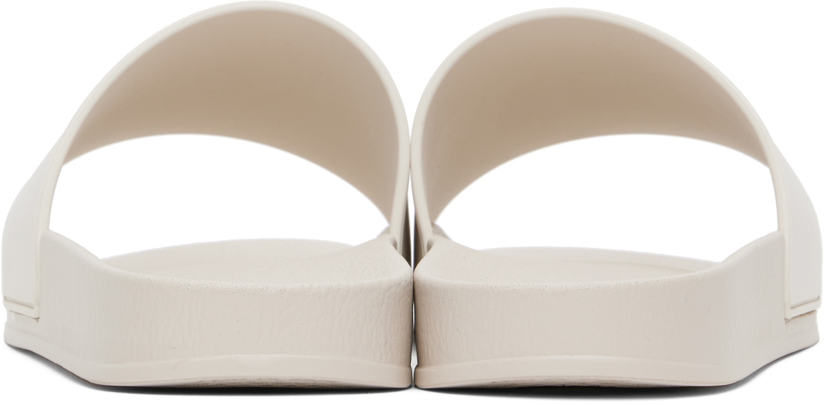Palm Angels Beige Logo Pool Slides
