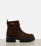 Prada Suede platform ankle boots