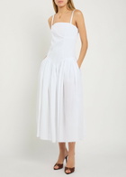 Gabriela Hearst Oriana Linen Midi Dress White