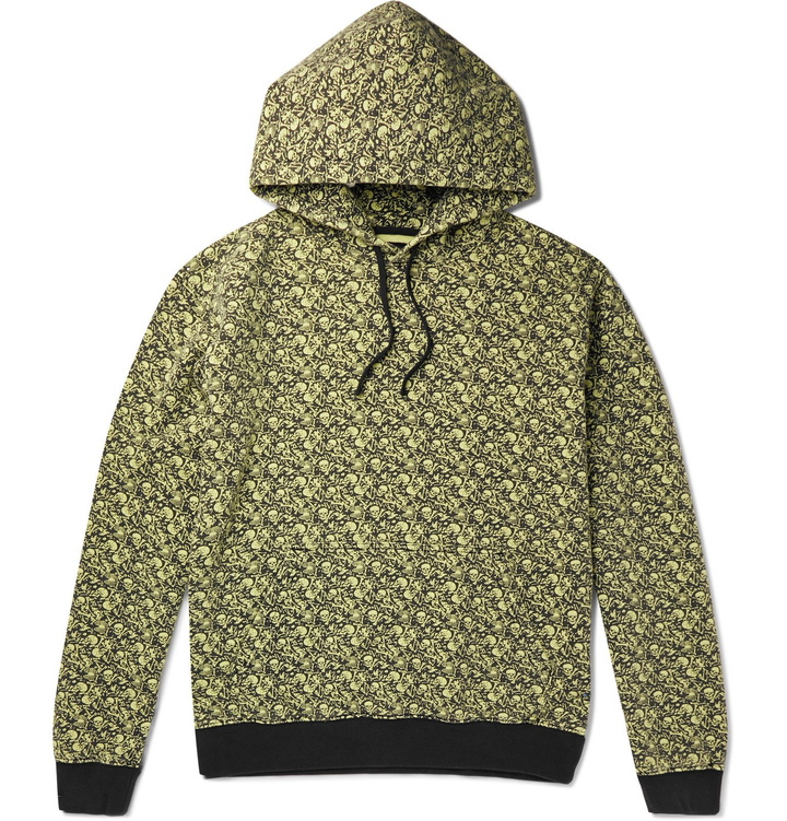 Photo: Stüssy - Printed Fleece-Back Cotton-Jersey Hoodie - Green