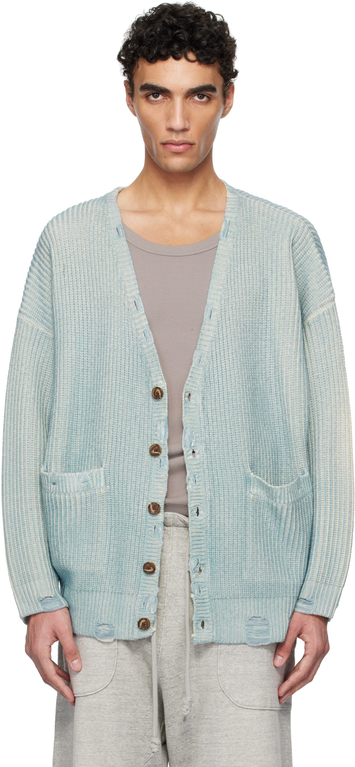 R13 Blue Oversized Cardigan