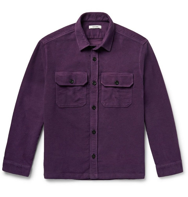 Photo: Très Bien - Cotton-Moleskin Overshirt - Men - Purple