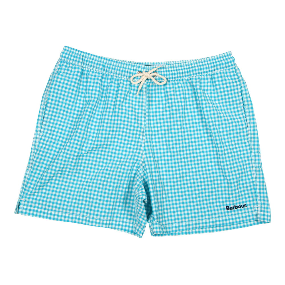 Swim Shorts - Aqua Gingham