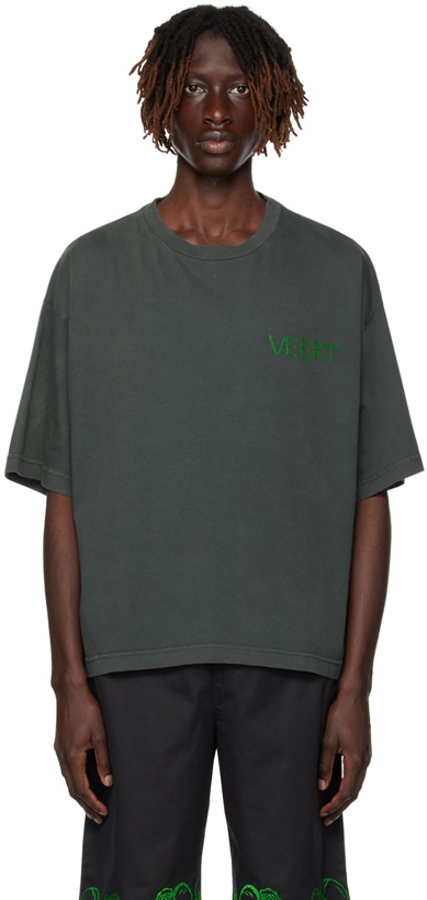 Photo: VEERT Gray Handwritten T-Shirt