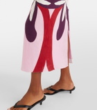 Cala de la Cruz Firenze floral linen midi dress