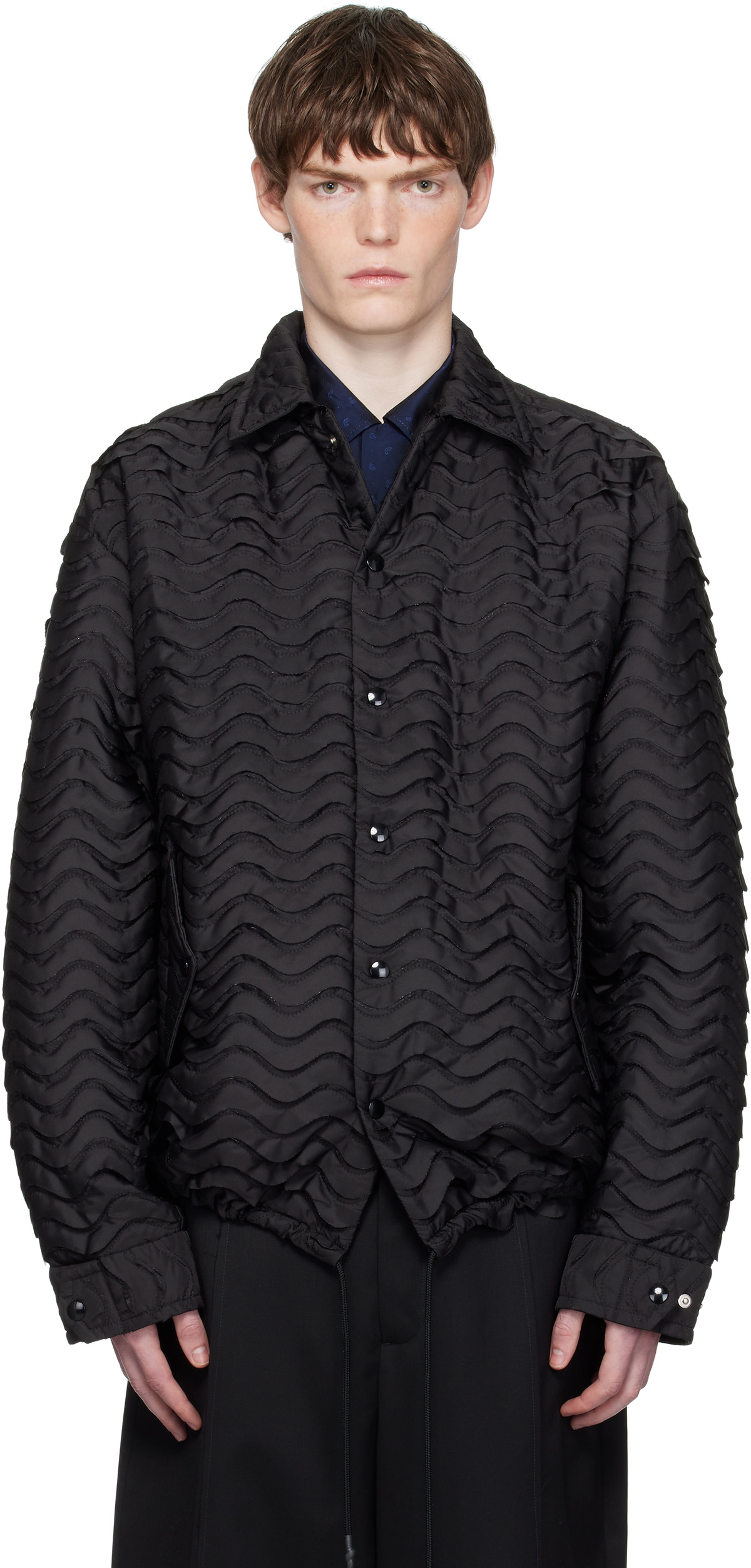 Toga Virilis Black Wave Quilting Jacket