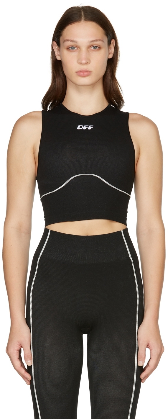 Off-White Black Seamless Sports Bra Off-White