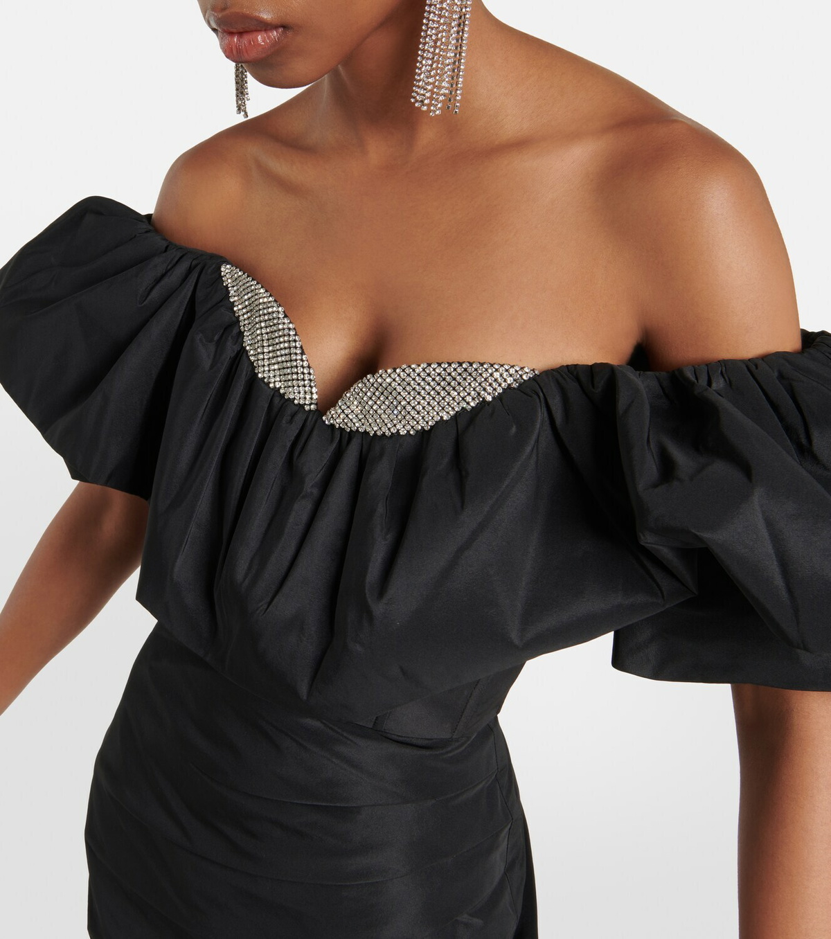 slim fit dress slacks Rent Rebecca Vallance Ella Gown (Black) main image 0