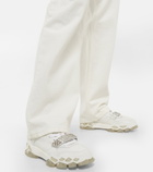 Jimmy Choo - Diamond X/F embellished leather sneakers