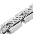Balenciaga - Logo-Engraved Silver-Tone Chain Bracelet - Silver