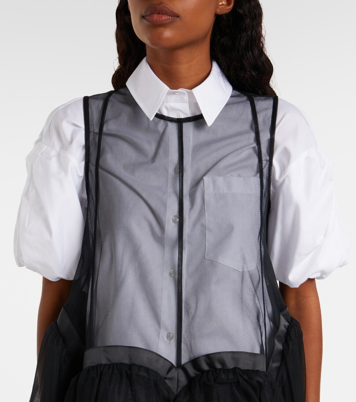 Noir Kei Ninomiya Tulle midi dress
